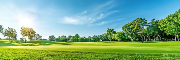 beautiful golf course with a minimalist feel and soft light