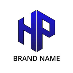 HP letter special logo design