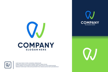 Professional and clean dental logo, for dental clinics, logo design vector.