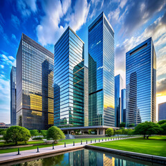 Obraz premium photo modern corporate architecture photo modern