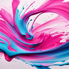 Pink and Blue Brushstrokes 
