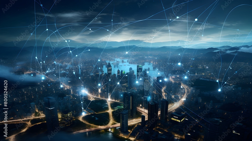 Poster delve into the visual spectacle of connected earth, where the seamless integration of digital elemen