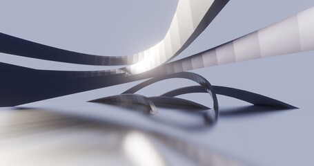 Futuristic architecture background 3d render