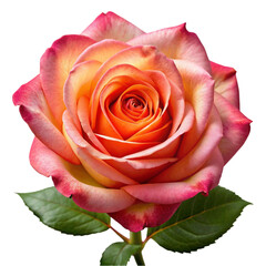 Rose flower isolated on Transparent background.