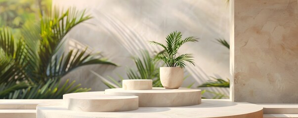 Podium background 3d product stand. Cosmetic background product podium display. Presentation mockup display platform