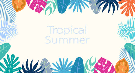 Summer tropical template.
