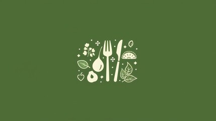 healthy food background in green colors 