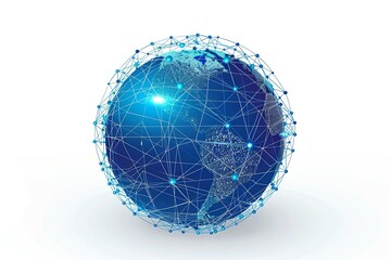 Sleek Blue Globe Digital Network: Connectivty in the Digital Age