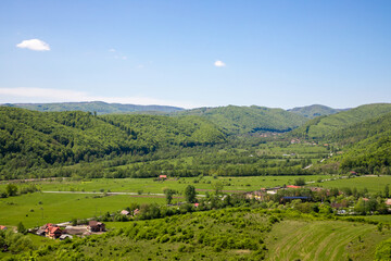 Rural landscape from Transylvania - Romania. Countryside view from Eastern Europe