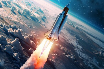 Obraz premium Visionary Leadership Soaring: Innovations in Aerospace Technology
