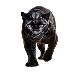 black panther isolated on a transparent background 