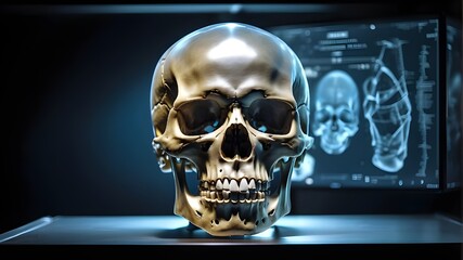 a human skull x-ray