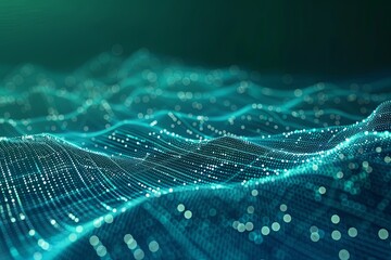 CyberNanoTech: Rolling Hills of Data in Futuristic Network