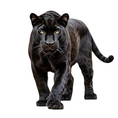 black panther isolated on a transparent background 