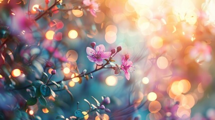 Tranquil Pastel Bokeh with Soft Glowing Lights