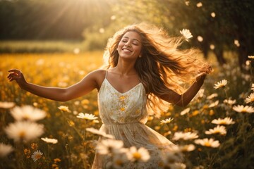 woman in the autumn forest