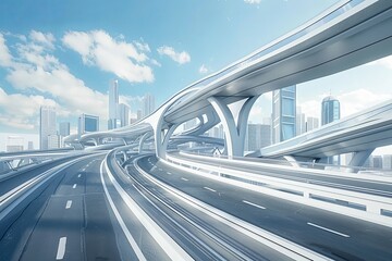 Leading Business: Future City Highway Innovation Nexus 3D Render