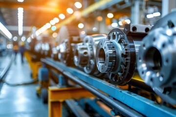 Fototapeta premium A factory production line of bottled water.