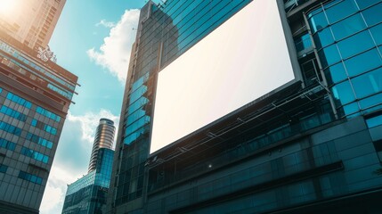 Modern Digital Billboard on Urban Building