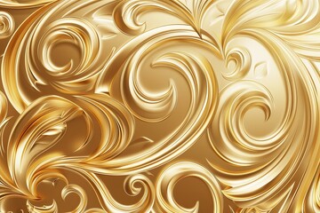 Golden Swirls of Luxurious Time: Special Date Markings Background