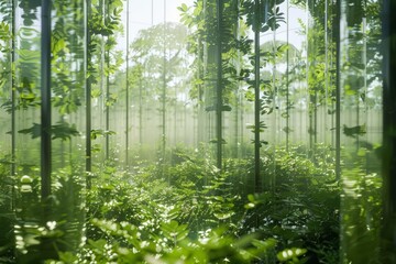 Photosynthesis processes are reexamined in a simulated 3D forest, teaching ecological balance with educational hitech concepts