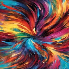 Swirl of colors: bright and dynamic abstraction in the style of expressionism