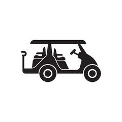 Golf car logo icon design vector illustration template