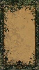 Obraz premium vintage decorative frame with intricate details and free space