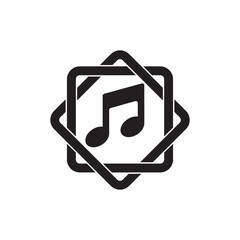 music note icon vector design element logo template
