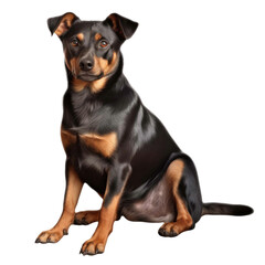 Fototapeta premium breed dog sitting isolated on a transparent background