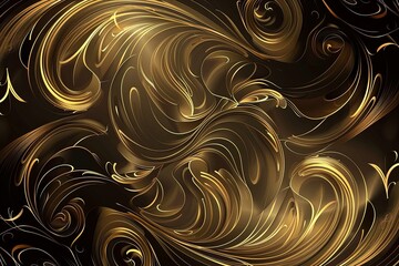 Golden Swirls of Luxury: Vector Elegance Background