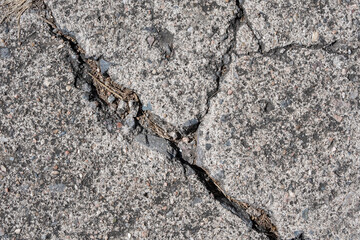 Textures with cracks on the cement floor