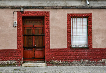 Old house with traditional façade in Ciudad Real, Spain