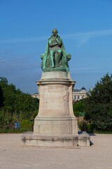 Fototapeta premium The Statue of Jean-Baptiste de Lamarck at the Jardin des Plantes in Paris