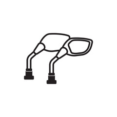 Motorcycle rear view mirror symbol icon vector illustration design