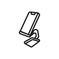 Mobile phone holder symbol icon, vector illustration design