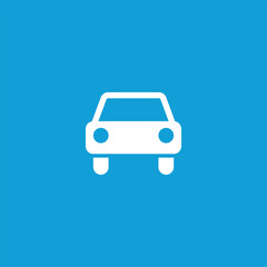 Car silhouette icon. Front view. Vector illustration