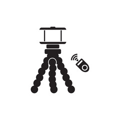 Selfie stick logo symbol icon, vector illustration design