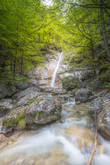 Waterfall near Konigssee lake in Berchtesgaden National Park, Germany