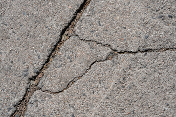 Textures with cracks on the cement floor