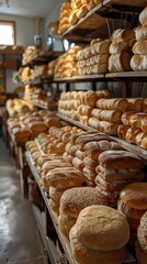 Fototapeta premium amazing head-up background full of bread, professional image and realistic colors