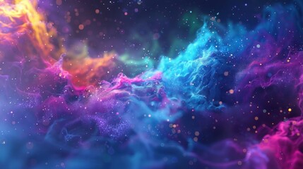 Sparkling Abstract background colored explosion liquid particles.