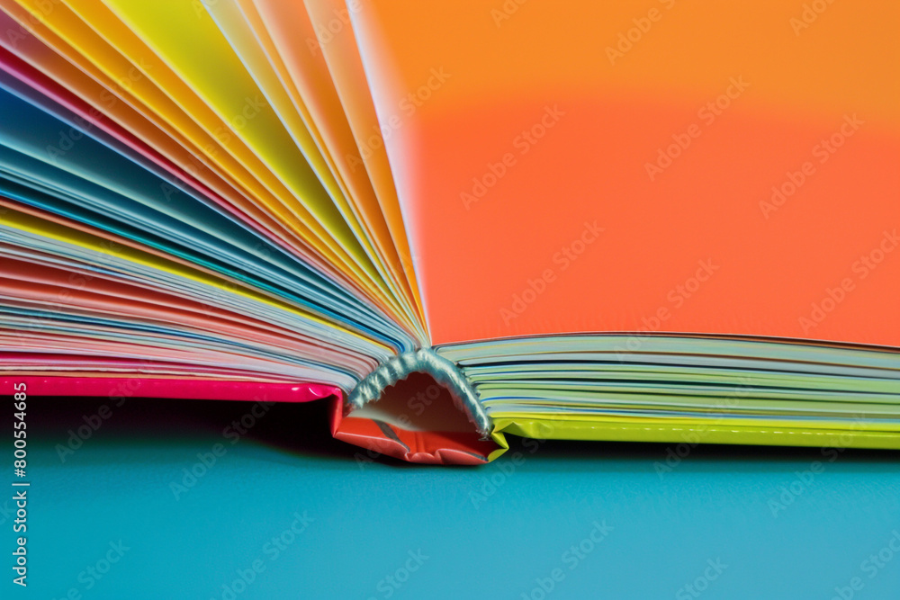 Poster a book opened to a page with a different color, highlighting the importance of unique perspectives i