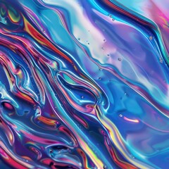 Obraz premium abstract liquid background with iridescent colors and beautiful shinny finish