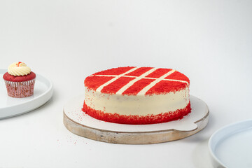 Red Velvet Cake on a white surface