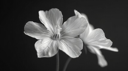  A monochromatic picture of a blossoming flower from its core to its center