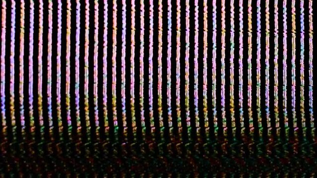 VHS glitching lines, old tv screen, colorful overlay