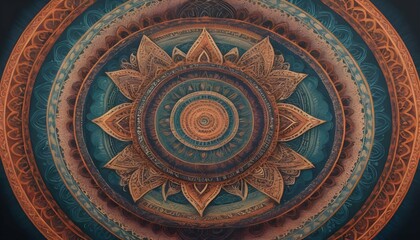 Mesmerizing Symmetrical Mandala Artwork Intricat Upscaled