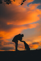 Friendship between human and dog
