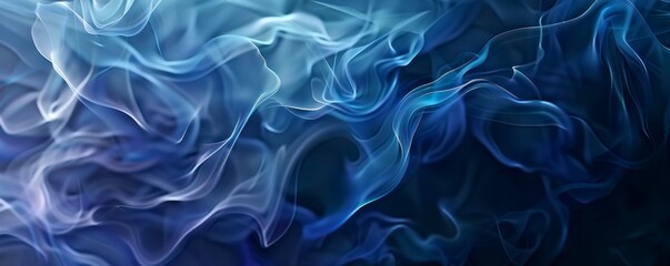 Obraz premium Blurred Smoky Blue Shapes